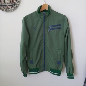 Maximo Dunati Men's Green Polyester Jacket Size L US